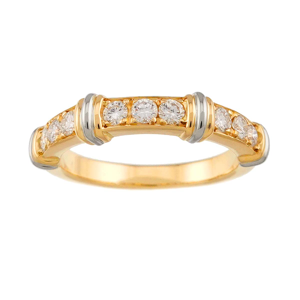 Contessa Diamond Ring 18K YG WG 750 size50 5-5.25(US)