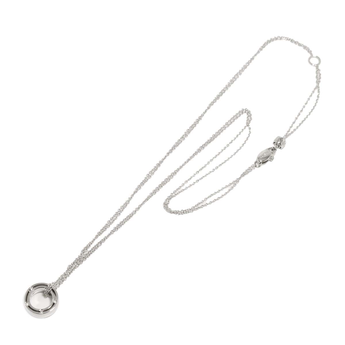 D-SIDE Diamond Necklace 18K White Gold 750