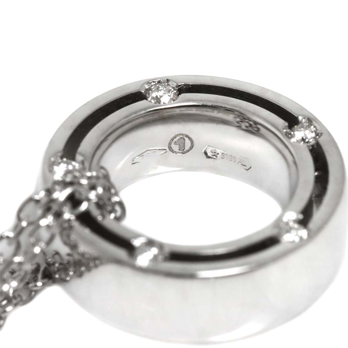 D-SIDE Diamond Necklace 18K White Gold 750