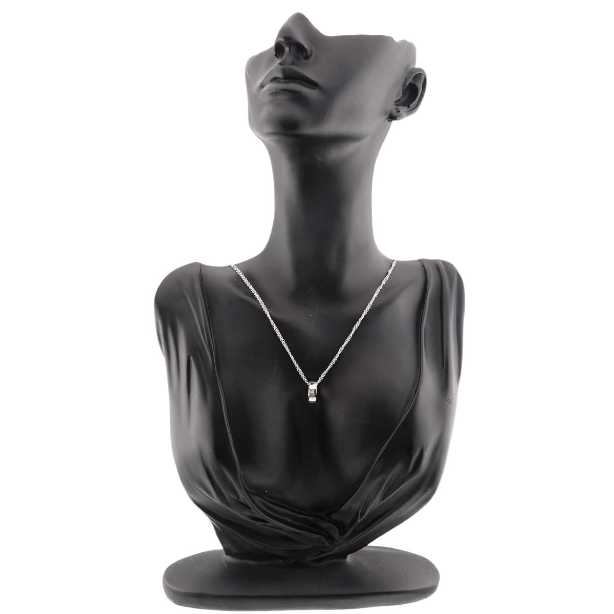 D-SIDE Diamond Necklace 18K White Gold 750