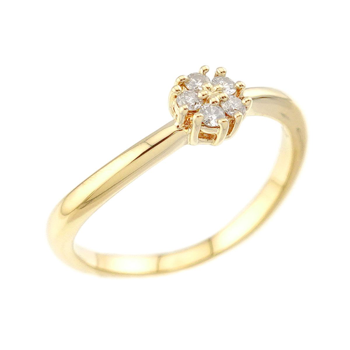Diamond 0.07ct Ring 18K YG 750 Size4.75-5(US)
