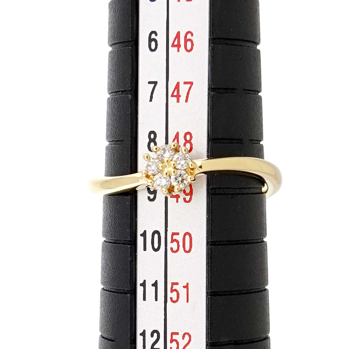 Diamond 0.07ct Ring 18K YG 750 Size4.75-5(US)