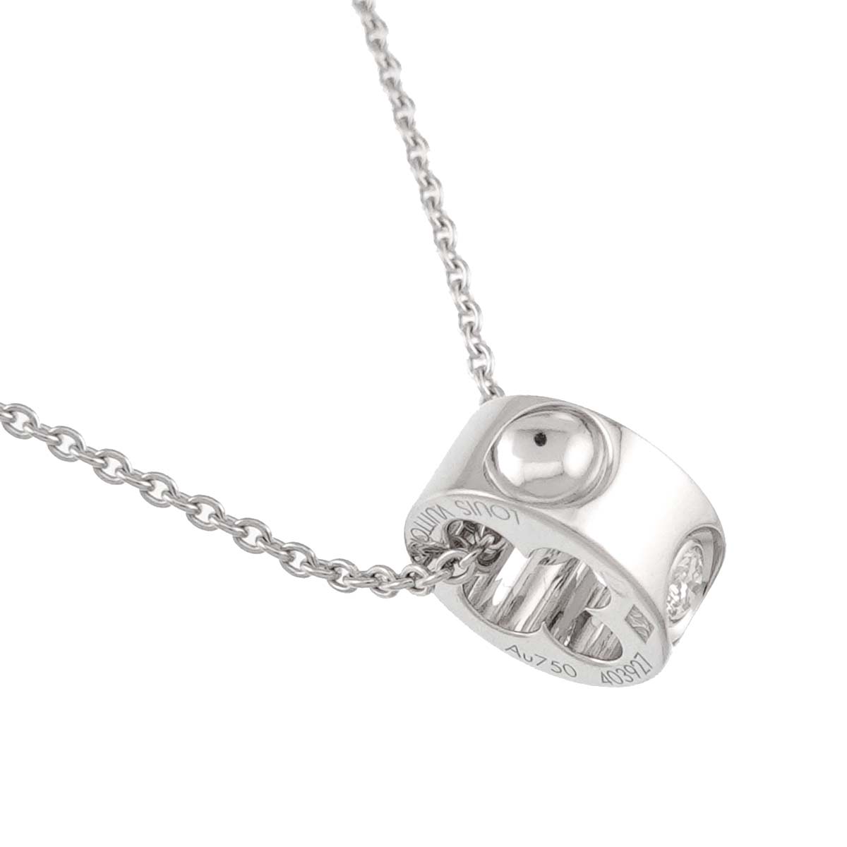 Pendentif Empreinte Diamond Necklace 18K WG 750