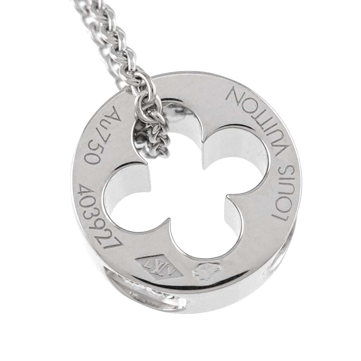 Pendentif Empreinte Diamond Necklace 18K WG 750