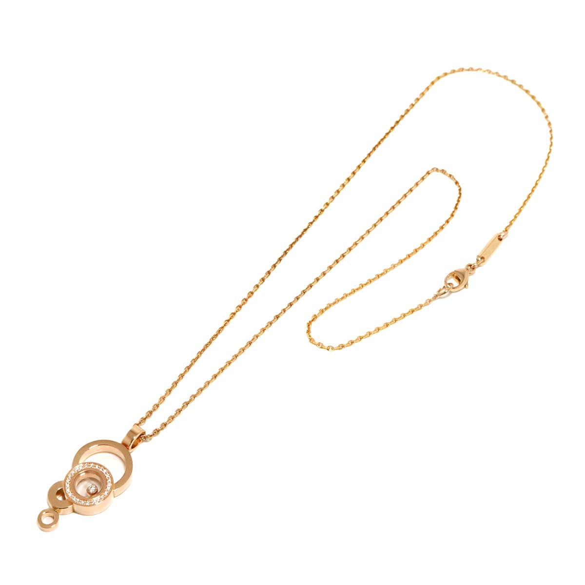 Happy Diamond Bubble Necklace 18K PG 750