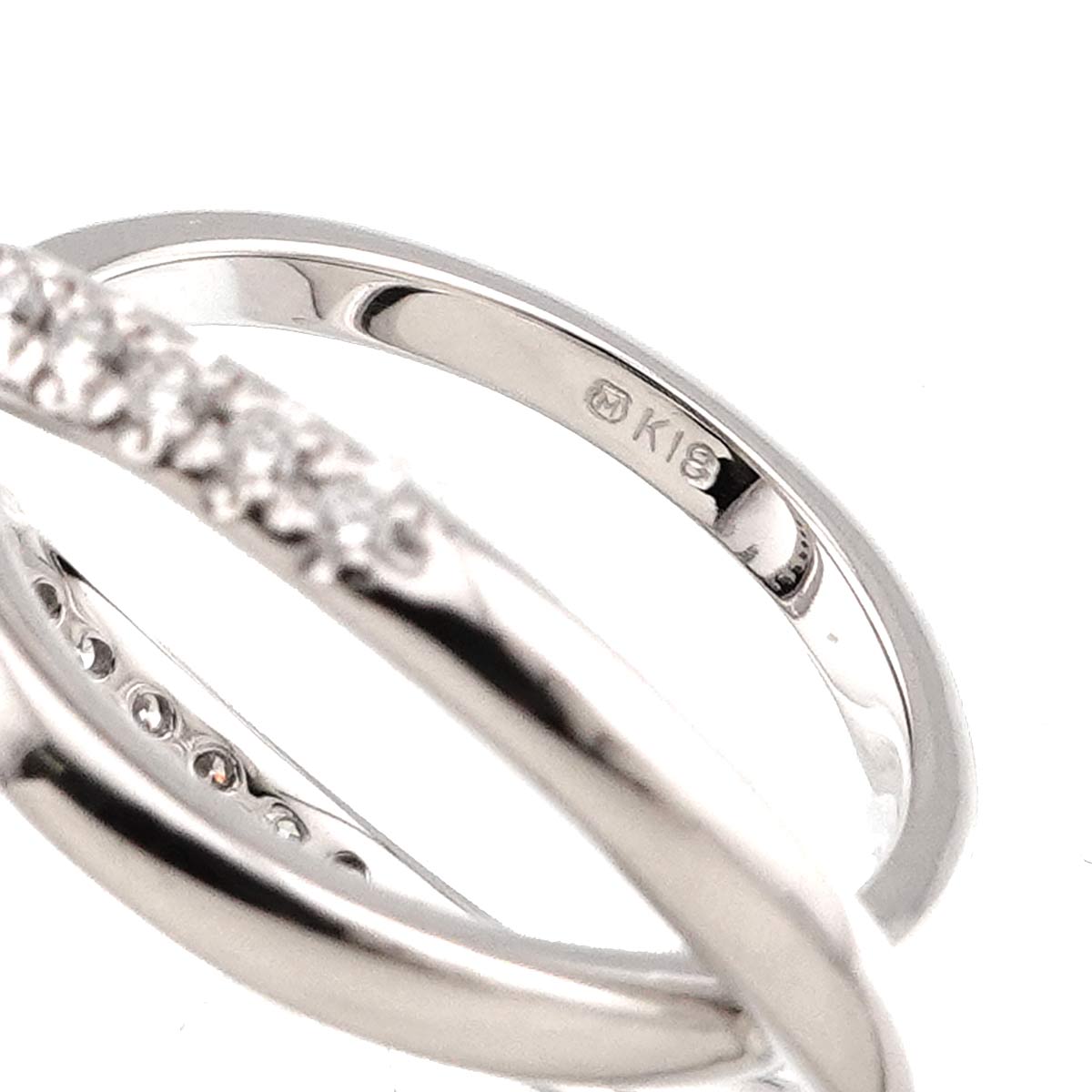 Diamond 0.18ct Ring 18K WG 750 size5.25(US)