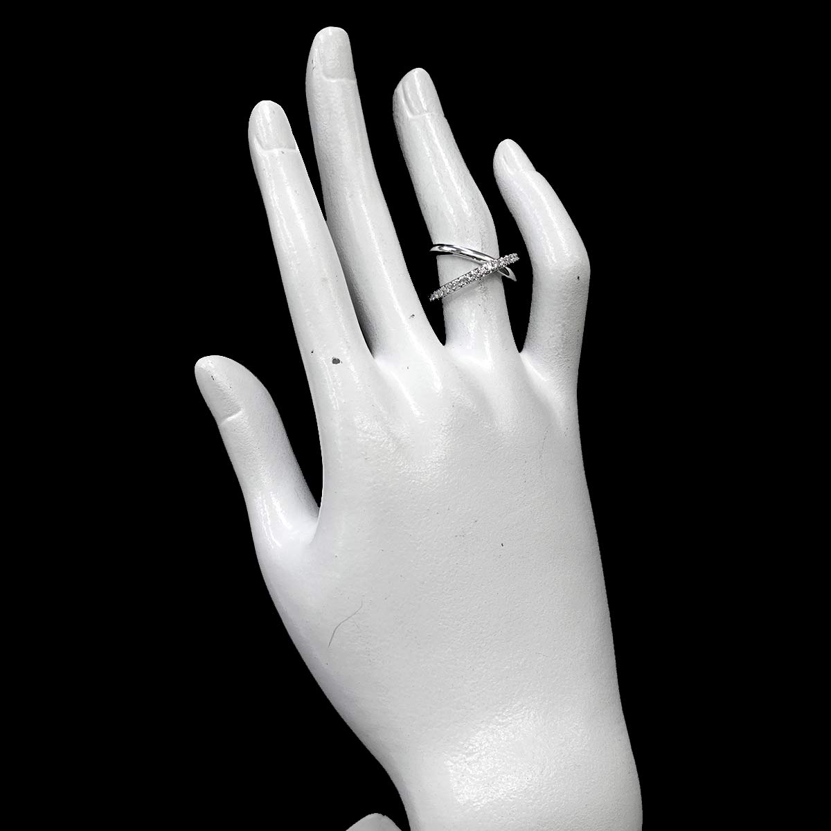 Diamond 0.18ct Ring 18K WG 750 size5.25(US)
