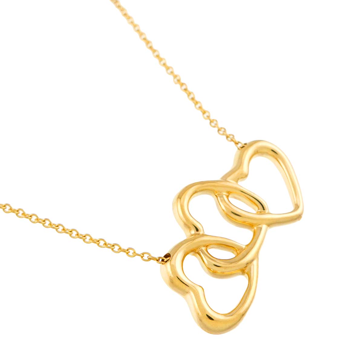 Triple Heart Necklace 18K Yellow Gold 750
