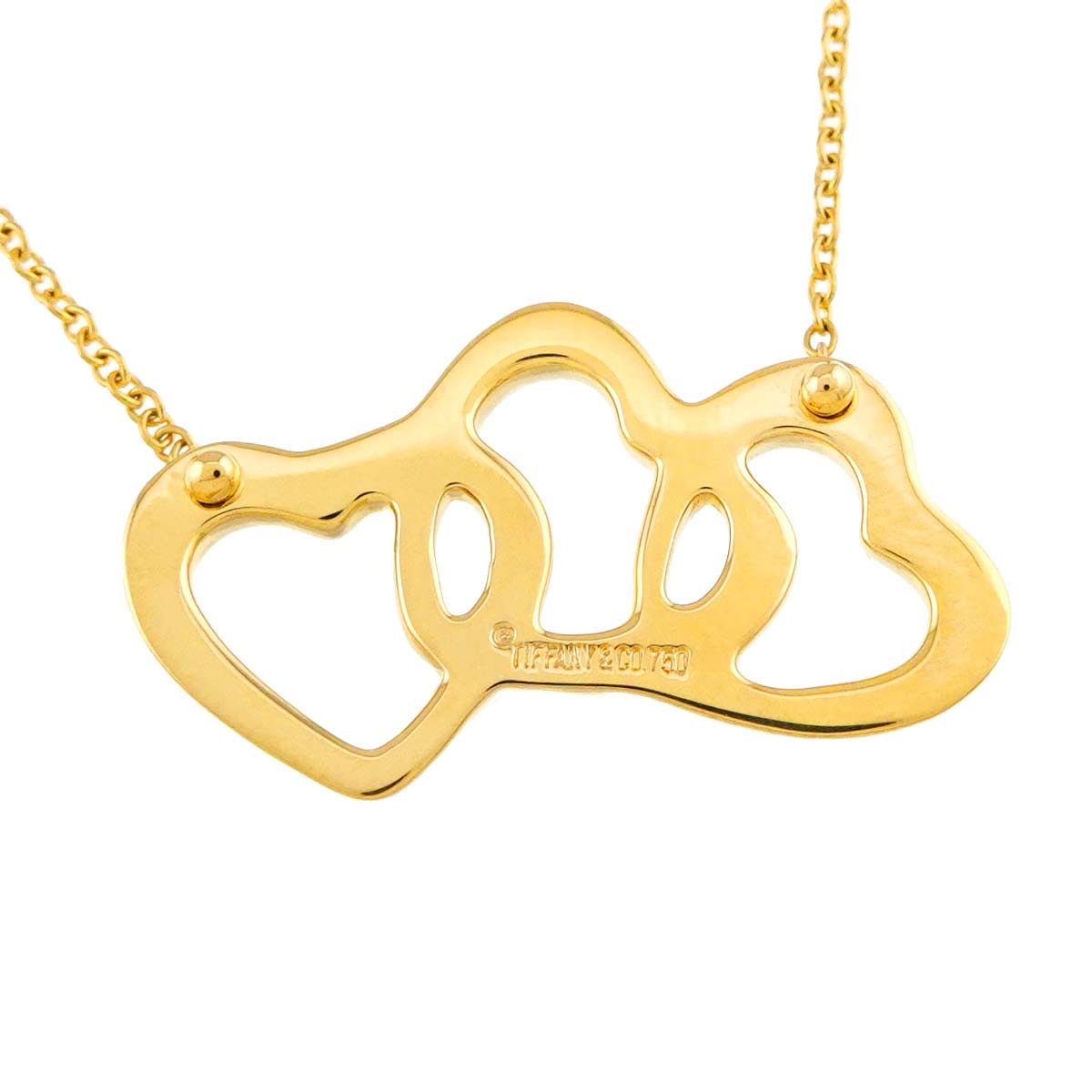 Triple Heart Necklace 18K Yellow Gold 750