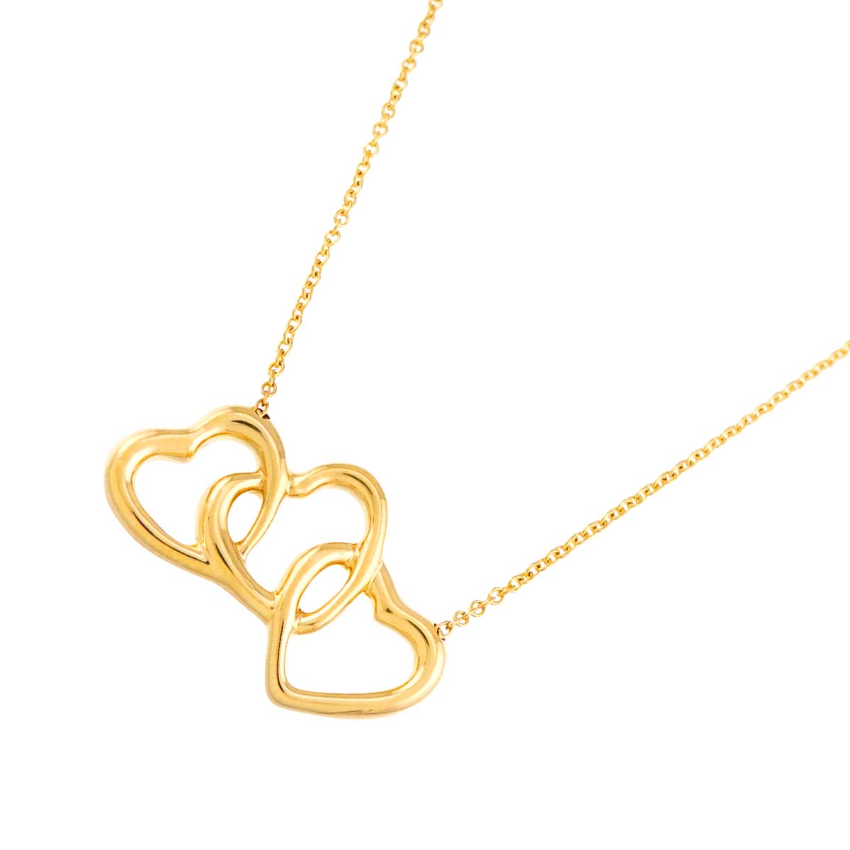 Triple Heart Necklace 18K Yellow Gold 750