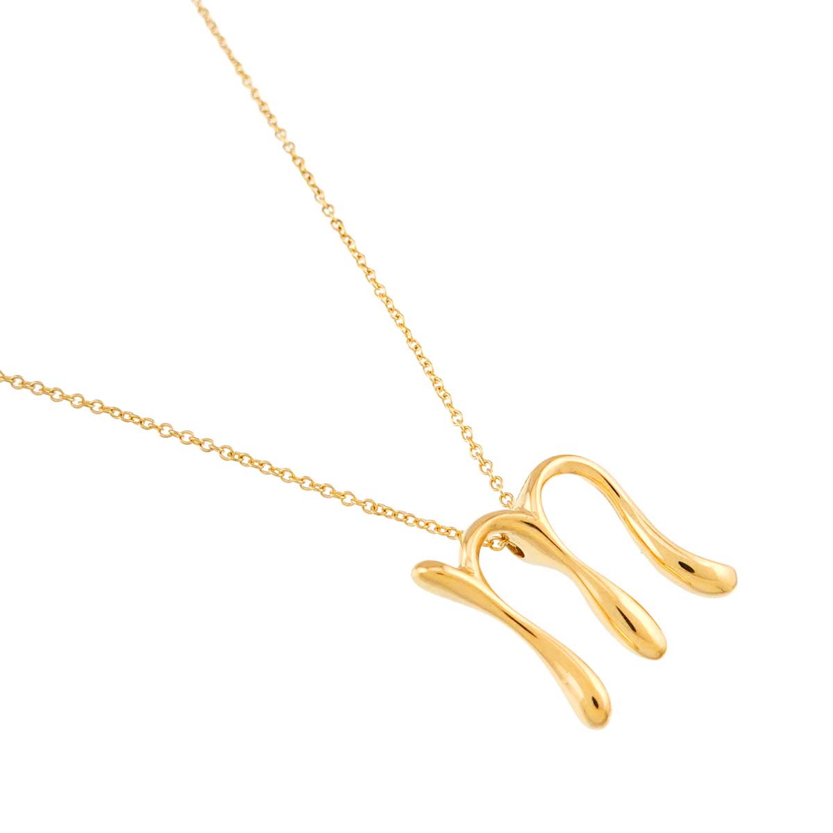 Elsa Peretti Initial M Necklace 18K Yellow Gold 750