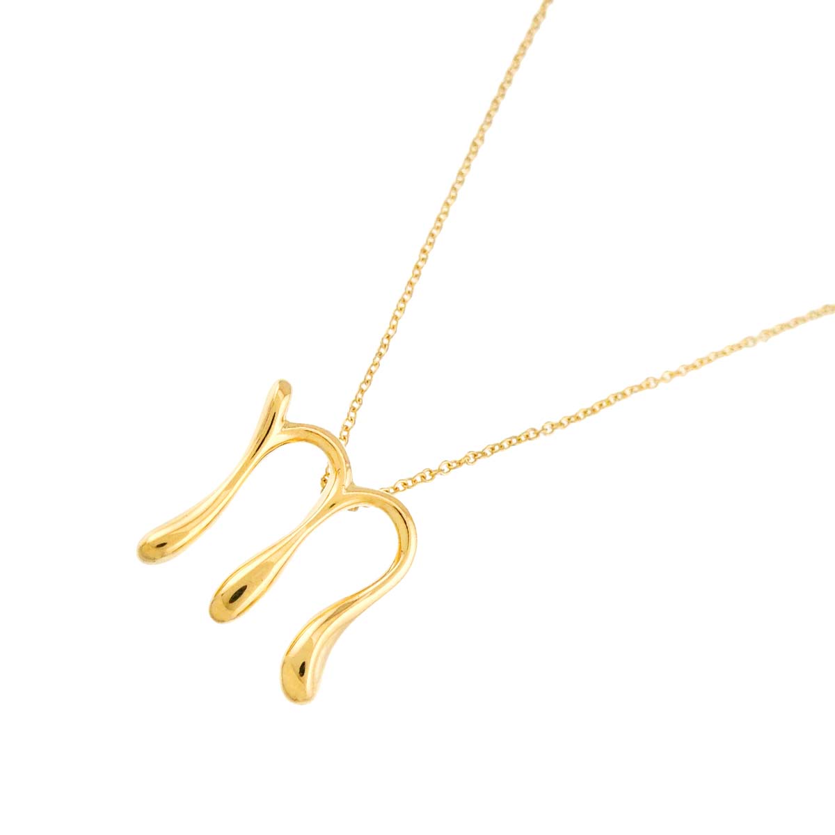 Elsa Peretti Initial M Necklace 18K Yellow Gold 750