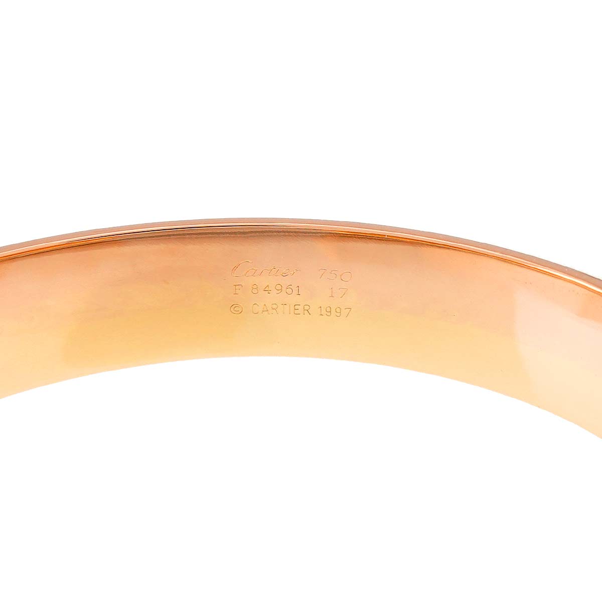 2C C2 Trinity Bangle Bracelet 18K YG WG PG 750 size17