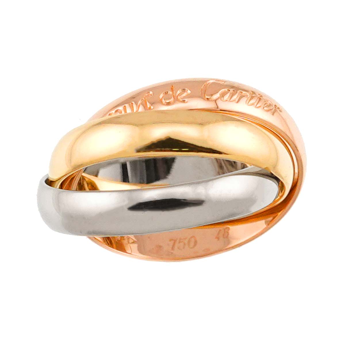 Trinity Ring MM 18K YG WG PG 750 Size48 4.5(US)