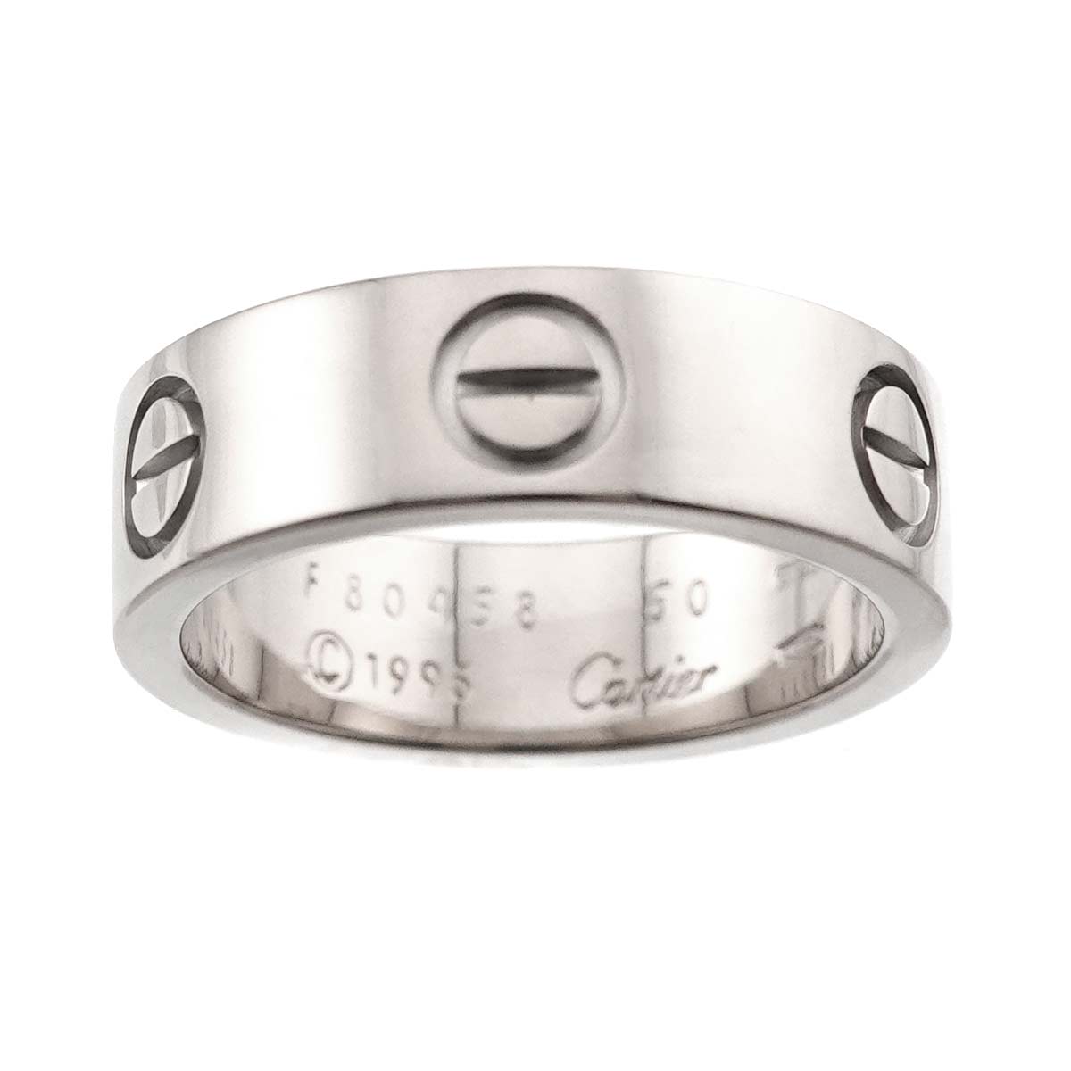 Love Ring 18K White Gold 750 size50 4.75-5(US)