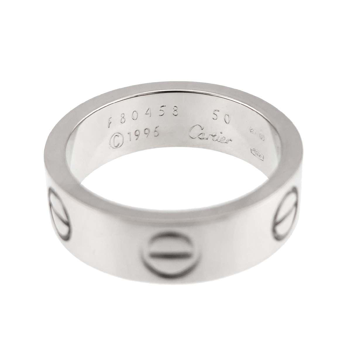 Love Ring 18K White Gold 750 size50 4.75-5(US)