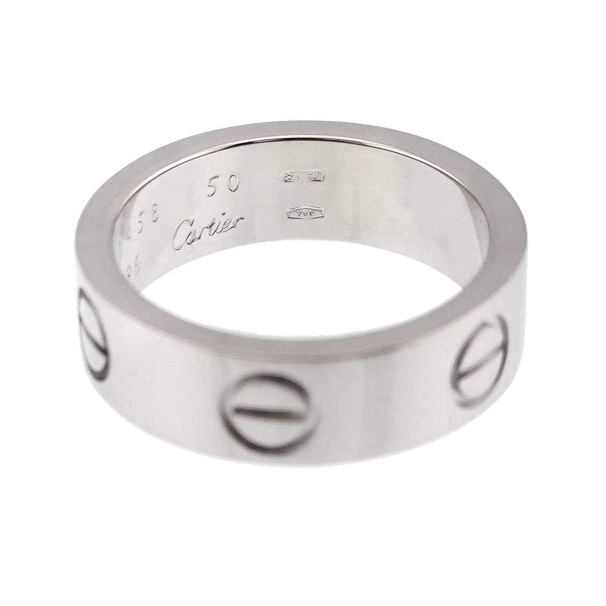 Love Ring 18K White Gold 750 size50 4.75-5(US)