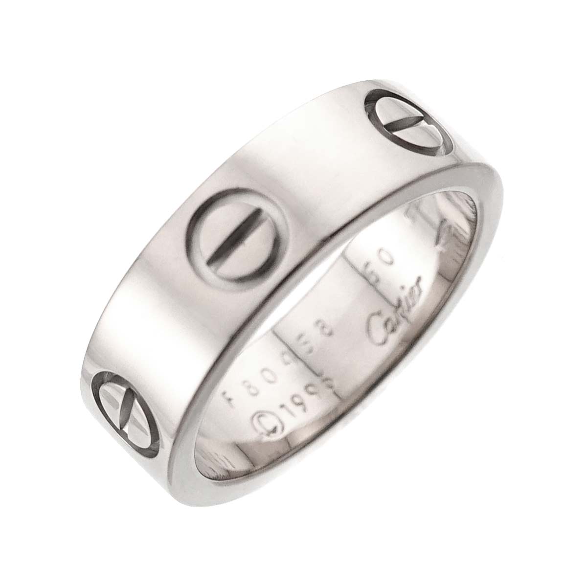 Love Ring 18K White Gold 750 size50 4.75-5(US)