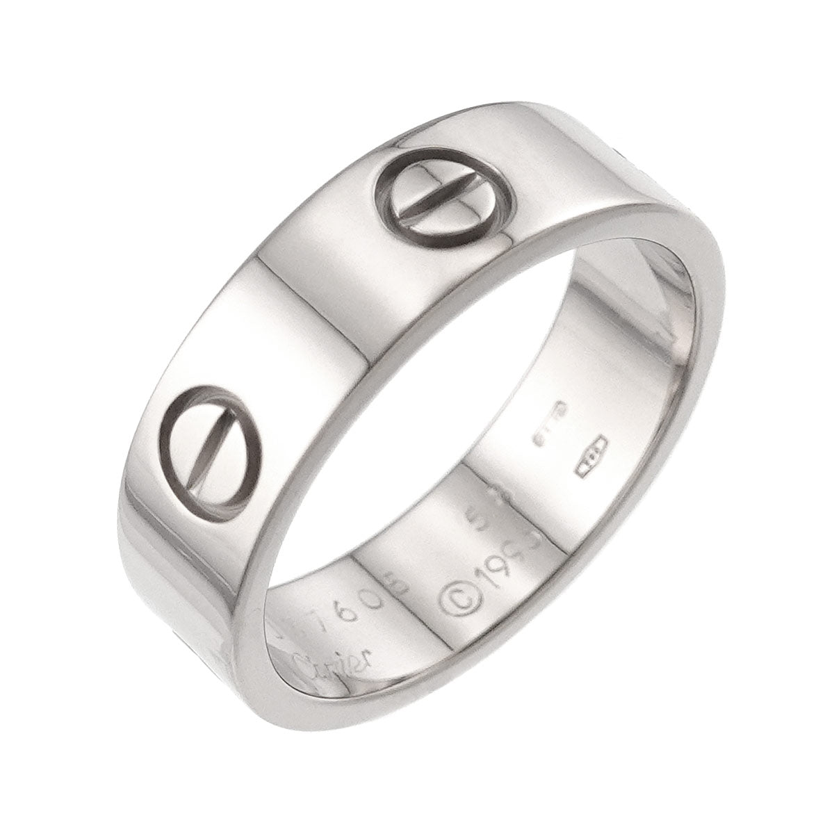 Love Ring 18K White Gold 750 size58 7.75-8(US)