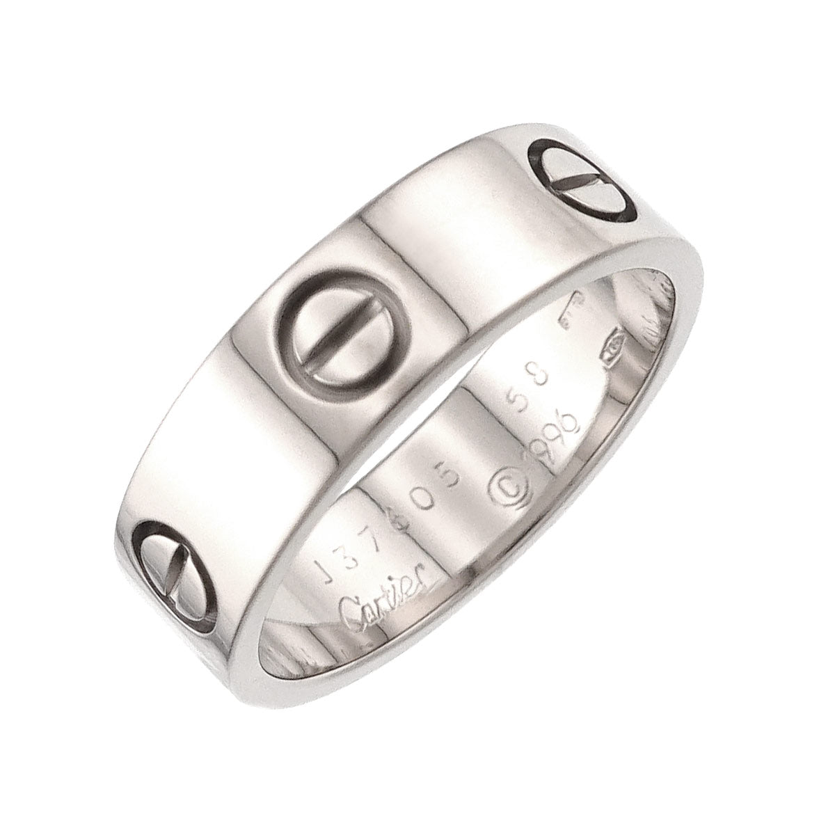 Love Ring 18K White Gold 750 size58 7.75-8(US)