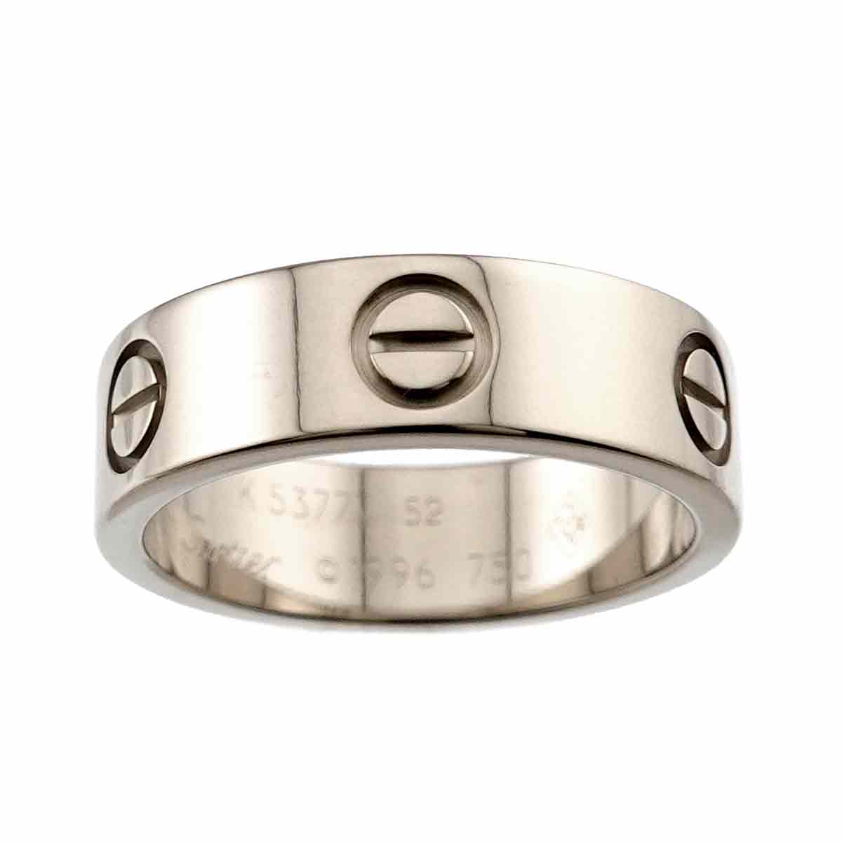 Love Ring 18K White Gold 750 size52 5.5-5.75(US)