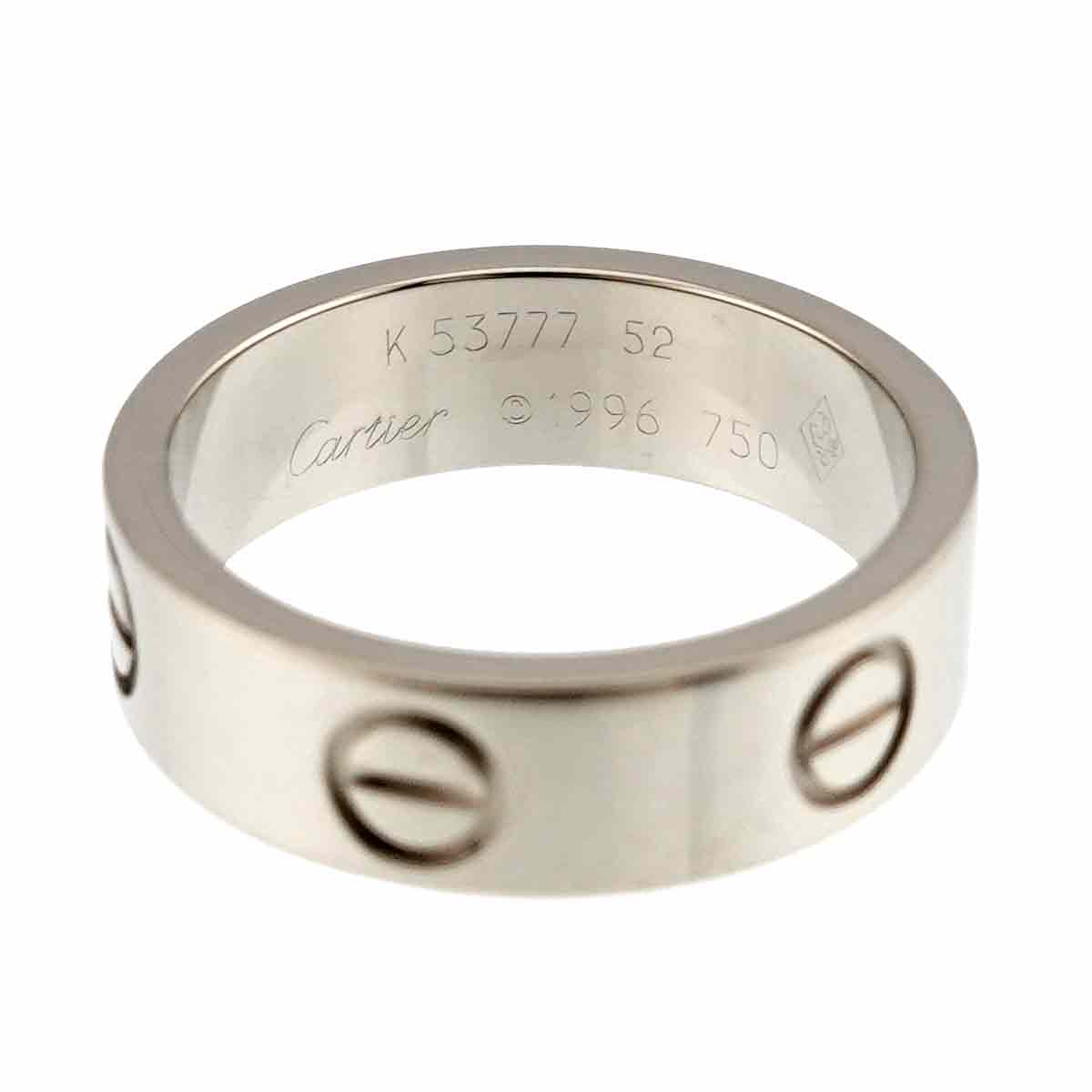 Love Ring 18K White Gold 750 size52 5.5-5.75(US)