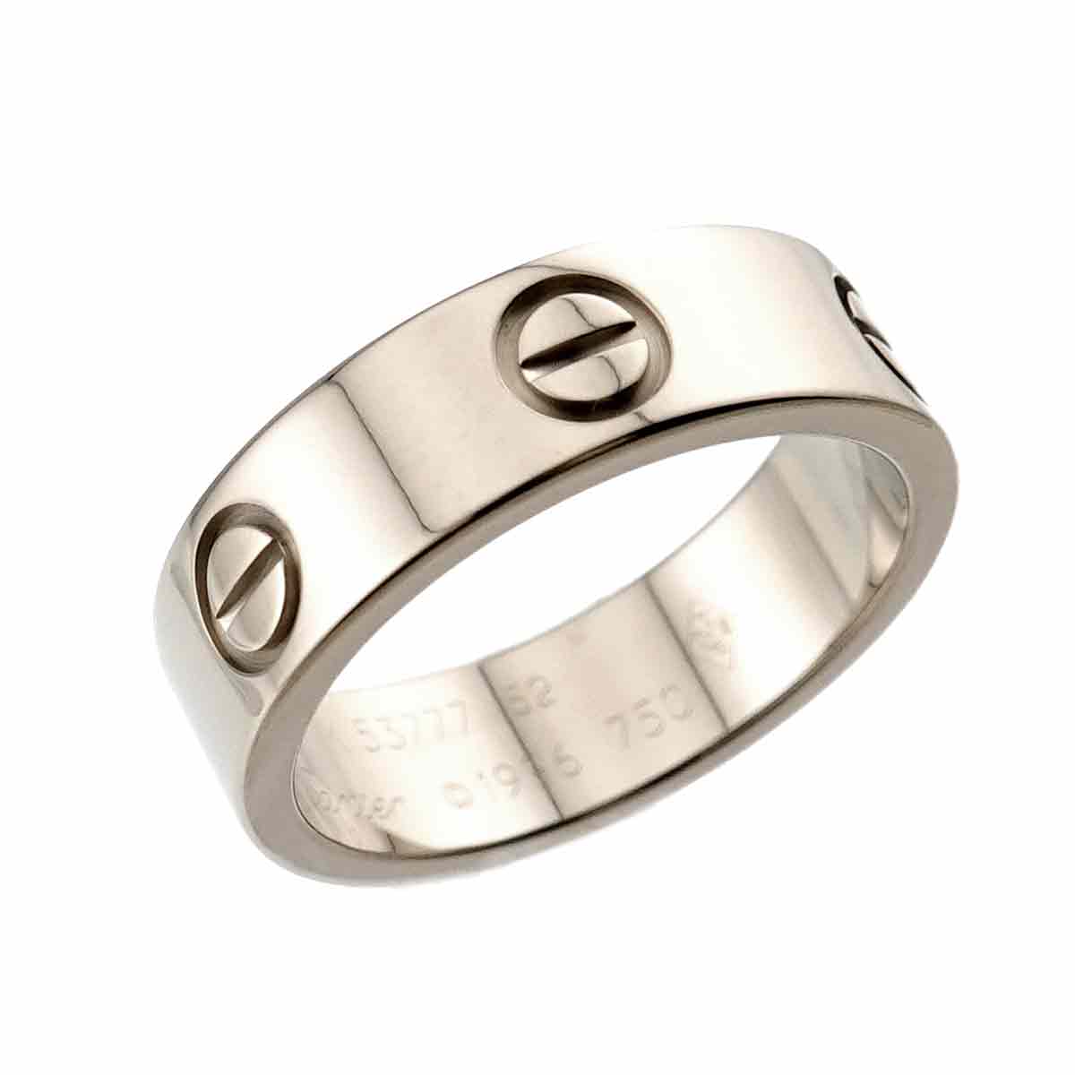 Love Ring 18K White Gold 750 size52 5.5-5.75(US)