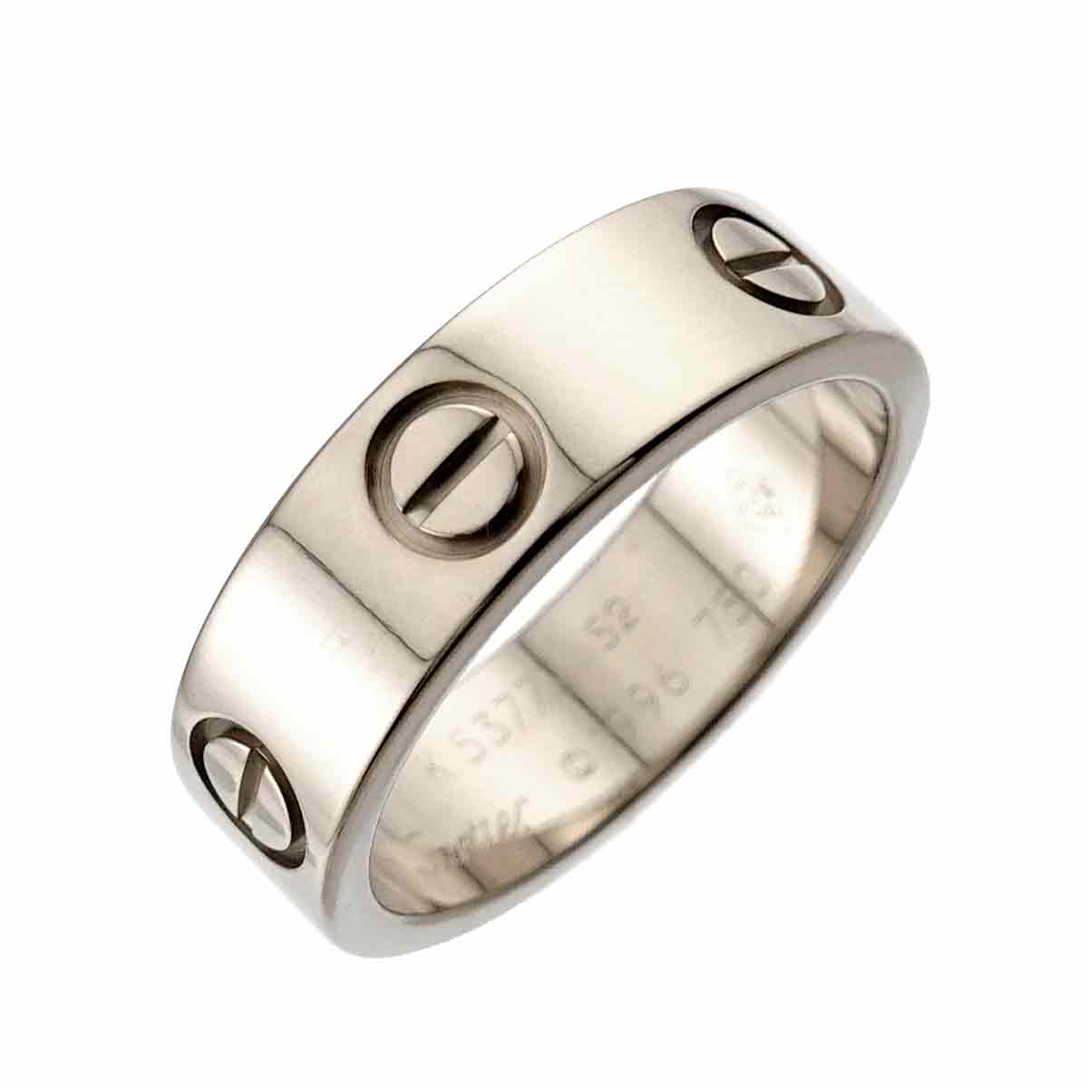 Love Ring 18K White Gold 750 size52 5.5-5.75(US)