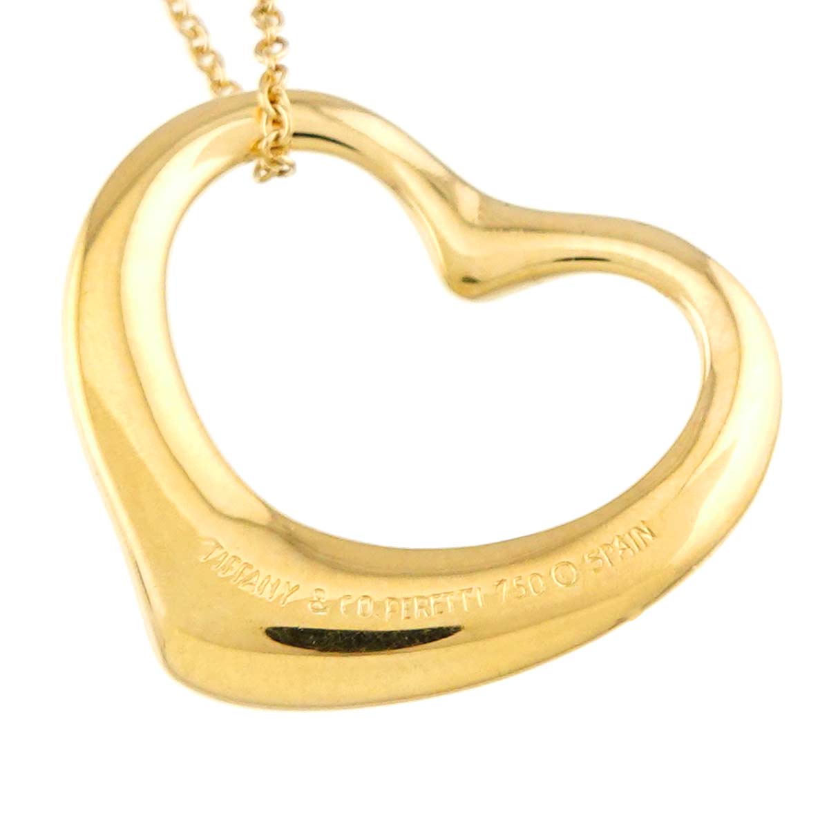Open Heart Necklace 18K Yellow Gold 750
