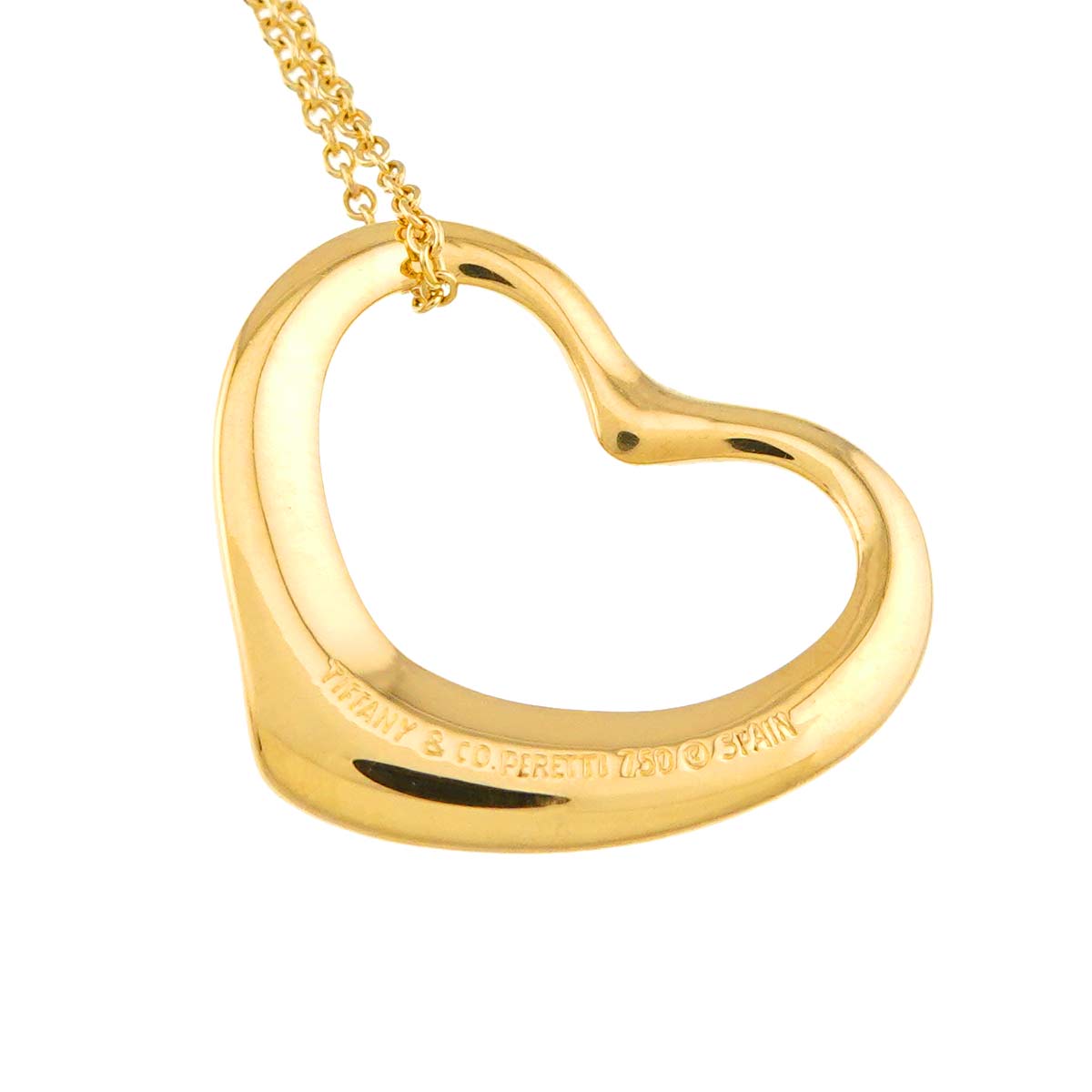 Open Heart Necklace 18K Yellow Gold 750