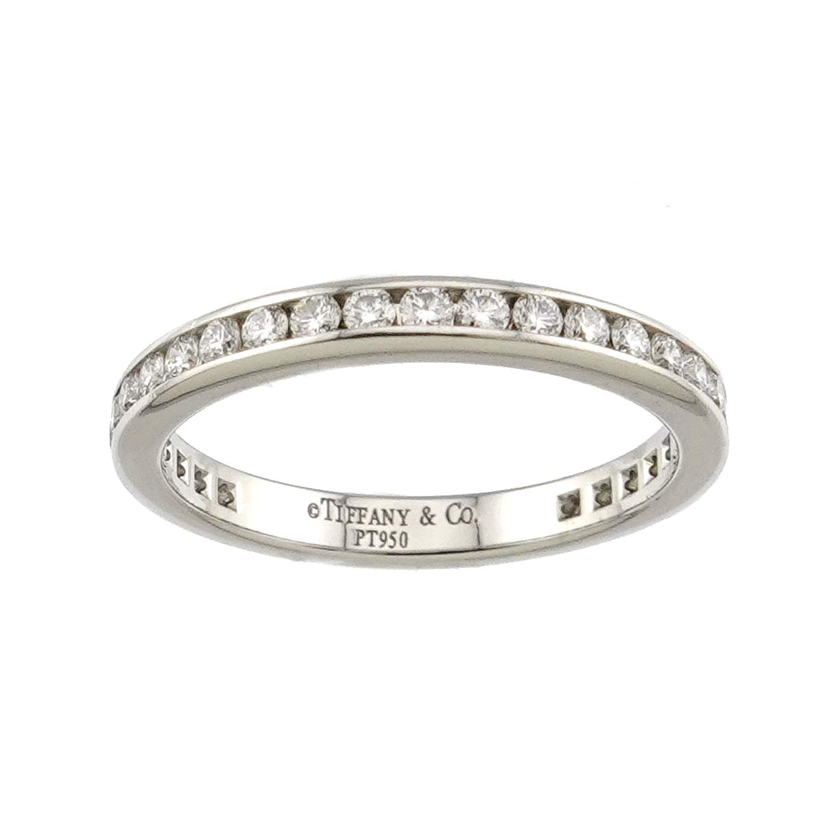 Half Etanity band Ring Diamond Platinum Size3.75-4(US)