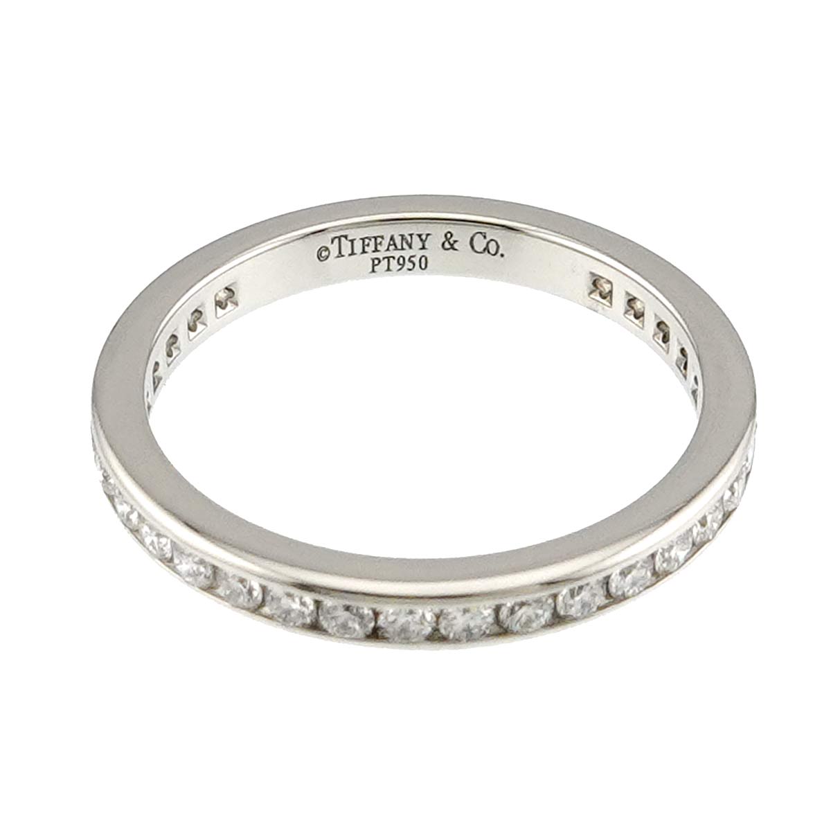Half Etanity band Ring Diamond Platinum Size3.75-4(US)