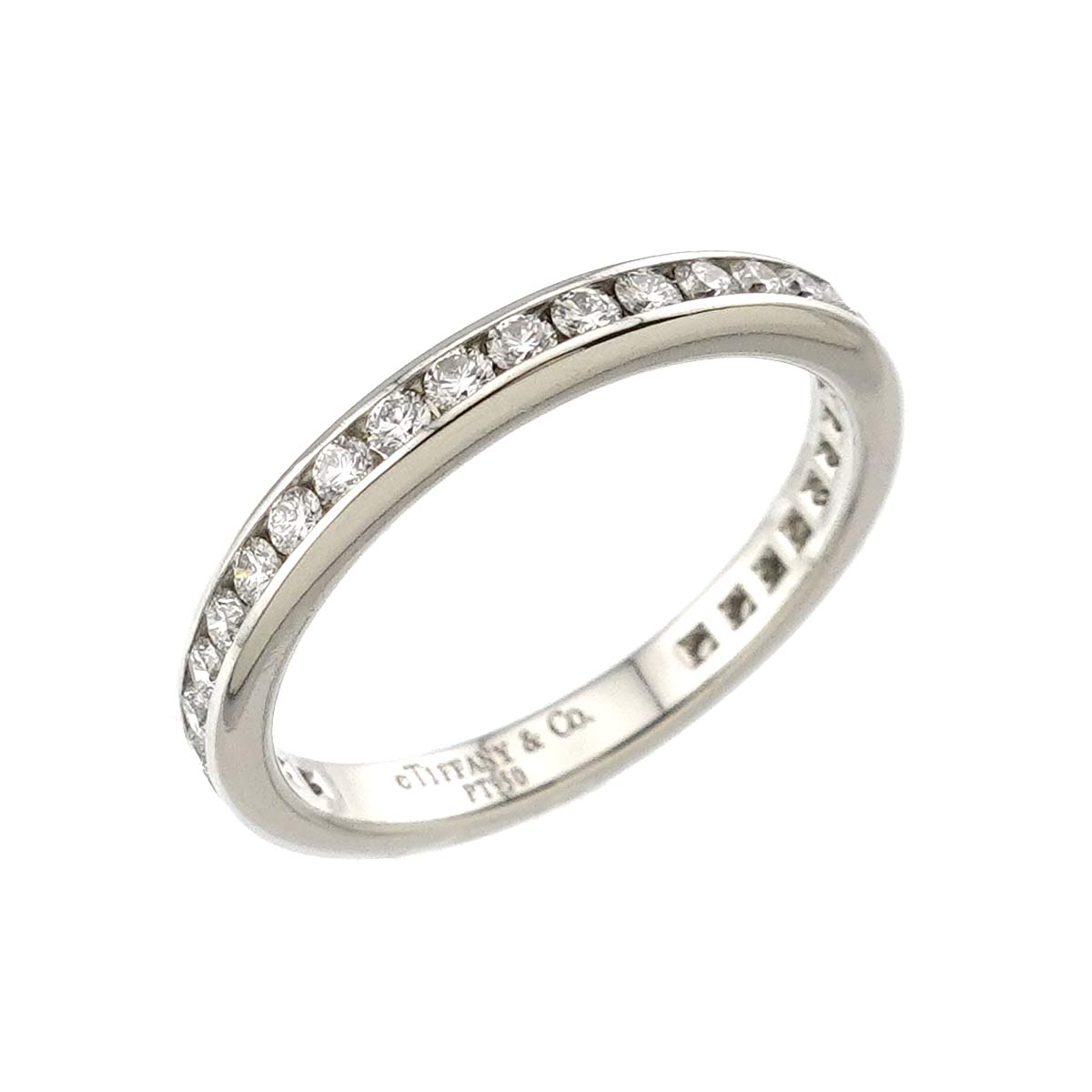 Half Etanity band Ring Diamond Platinum Size3.75-4(US)