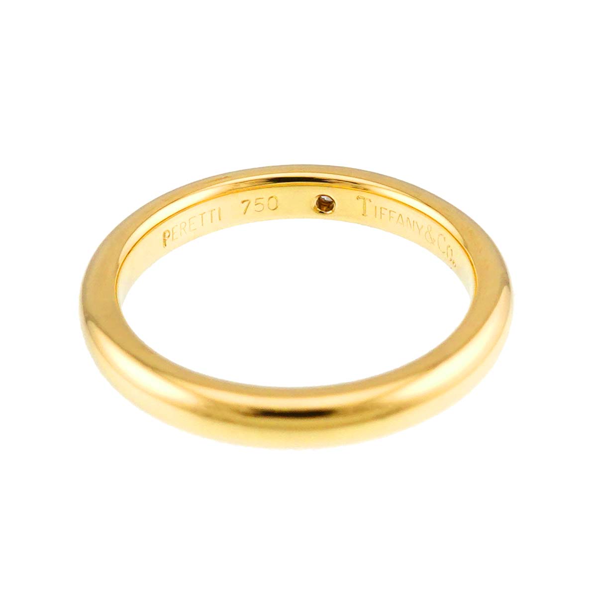 Stacking Diamond 1P Ring 18K Yellow Gold 750 Size4.5(US)