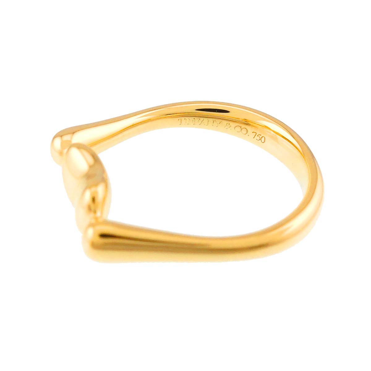 Bean Ring 18K Yellow Gold 750 Size4.75-5(US)