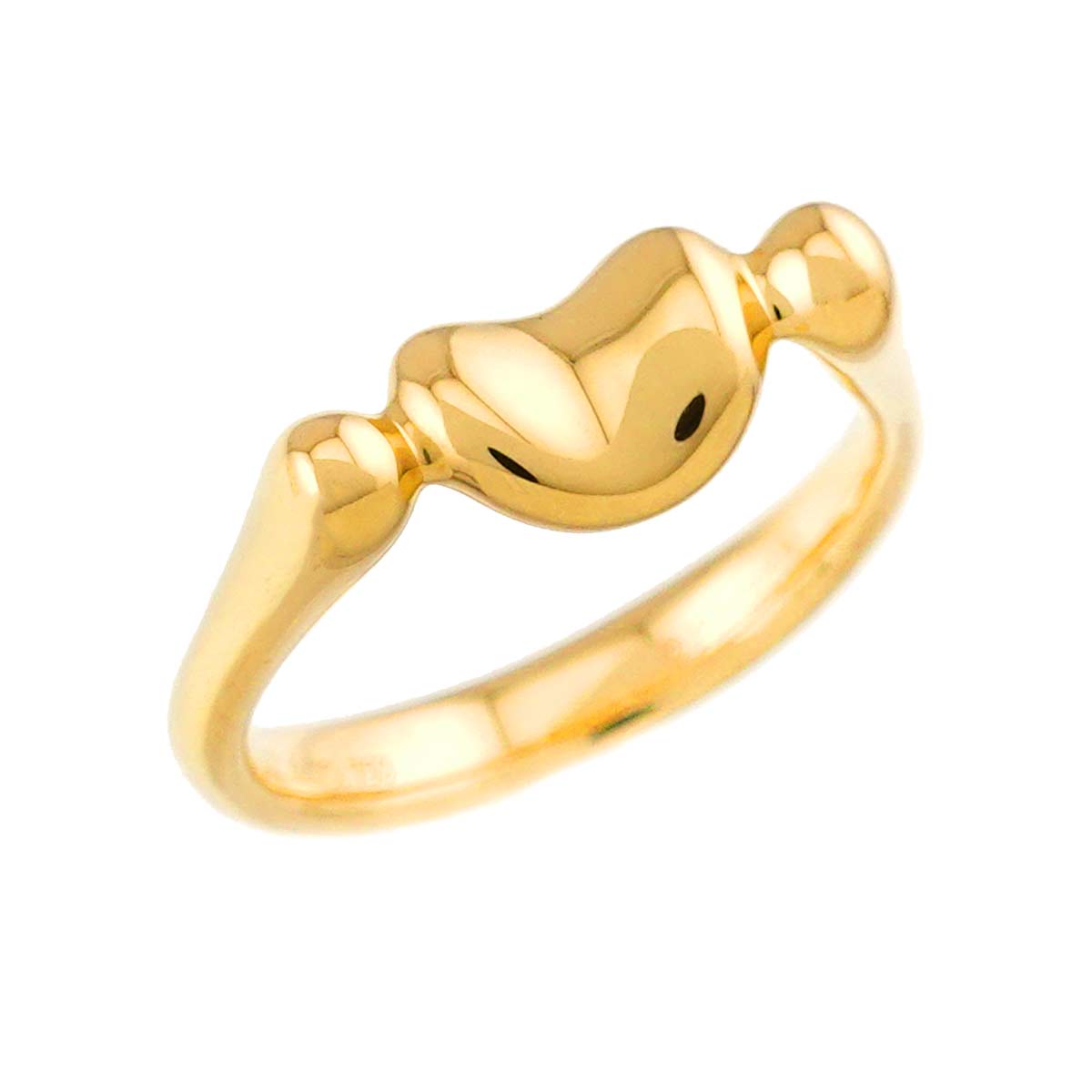 Bean Ring 18K Yellow Gold 750 Size4.75-5(US)