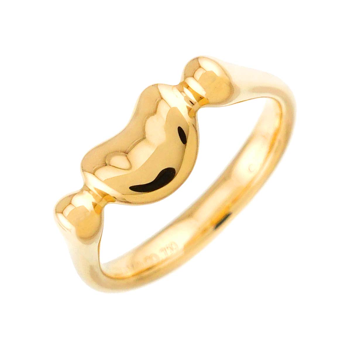 Bean Ring 18K Yellow Gold 750 Size4.75-5(US)
