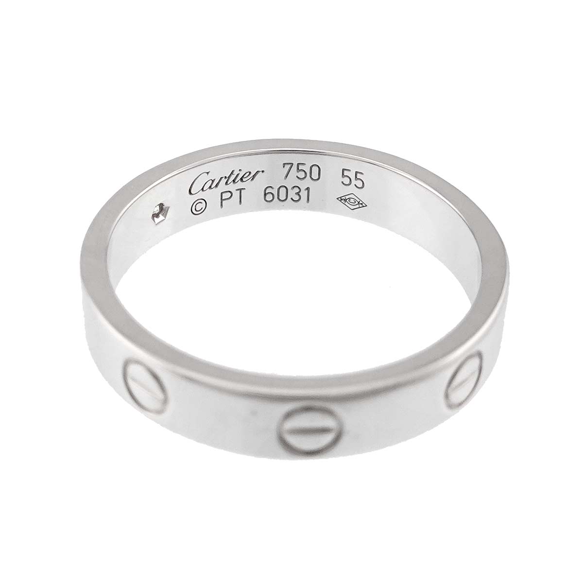 Love SM Diamond 1P Ring 18K WG 750 size55 6.75-7.25(US)