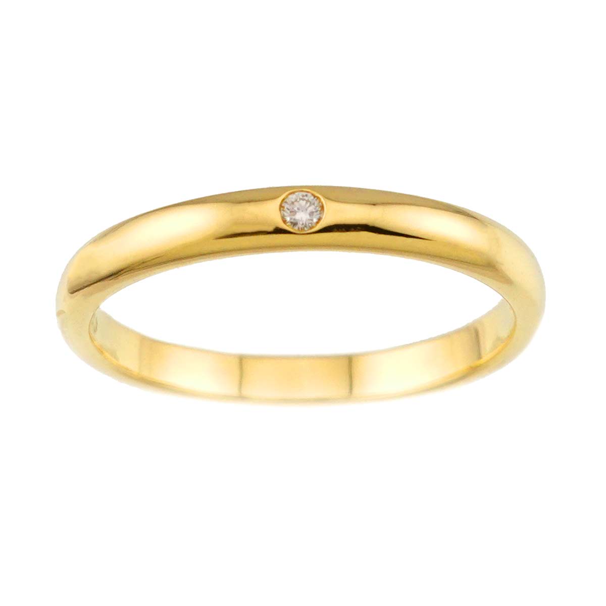 Stacking Diamond 1P Ring 18K Yellow Gold 750 Size8.25(US)