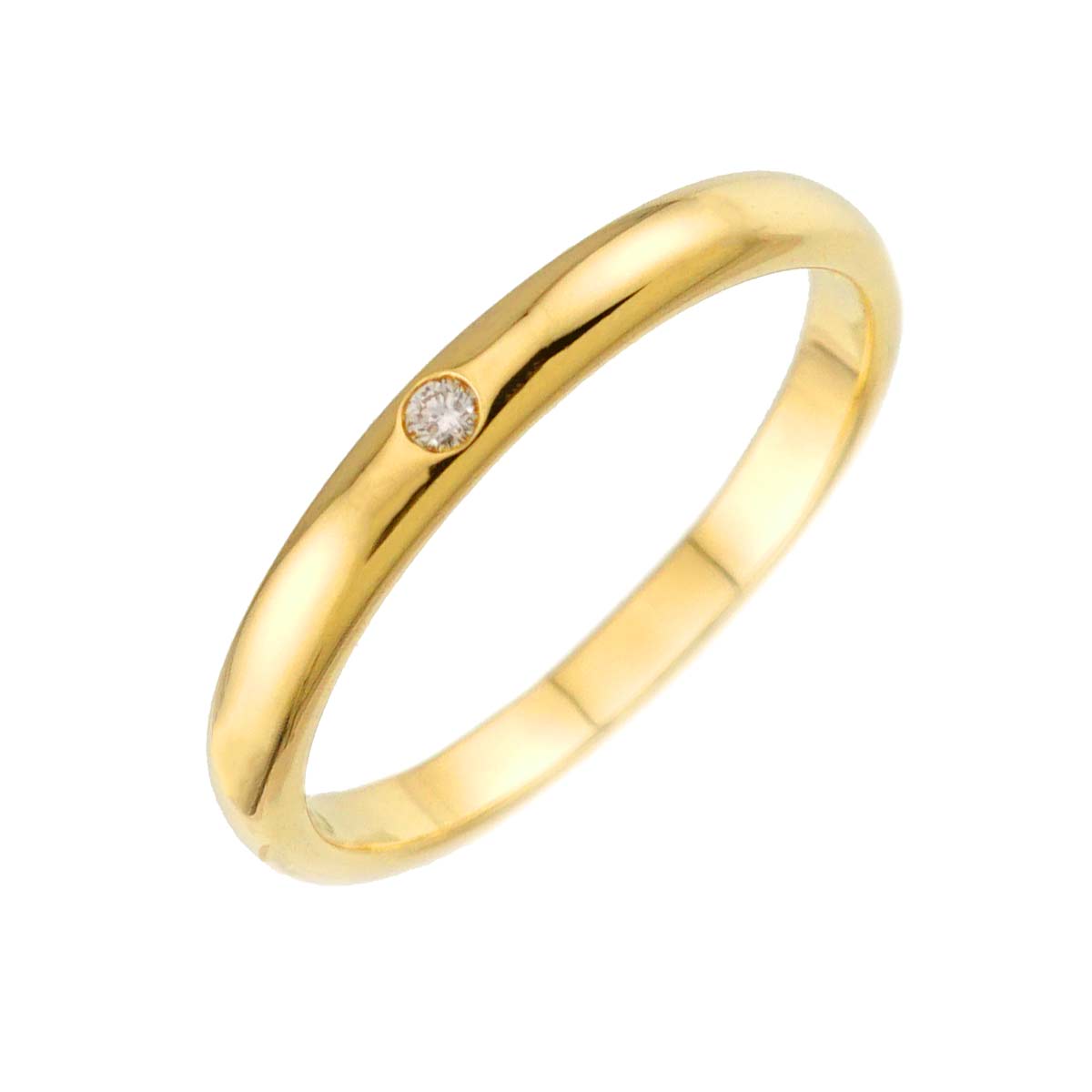 Stacking Diamond 1P Ring 18K Yellow Gold 750 Size8.25(US)