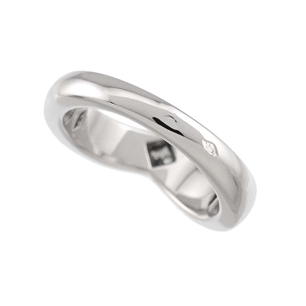 Diamond Ring 18K White Gold 750 size53 6.25-6.5(US)