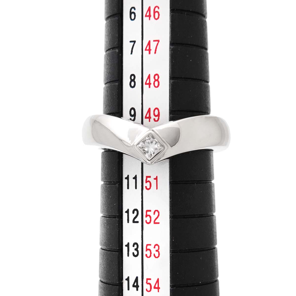 Diamond Ring 18K White Gold 750 size53 6.25-6.5(US)