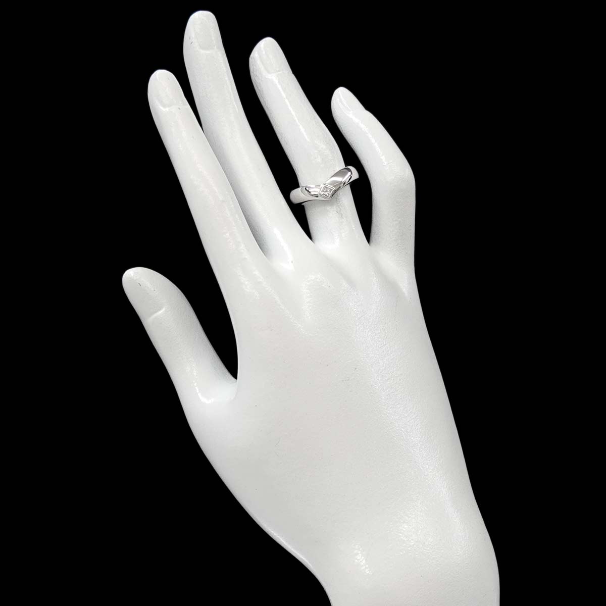 Diamond Ring 18K White Gold 750 size53 6.25-6.5(US)