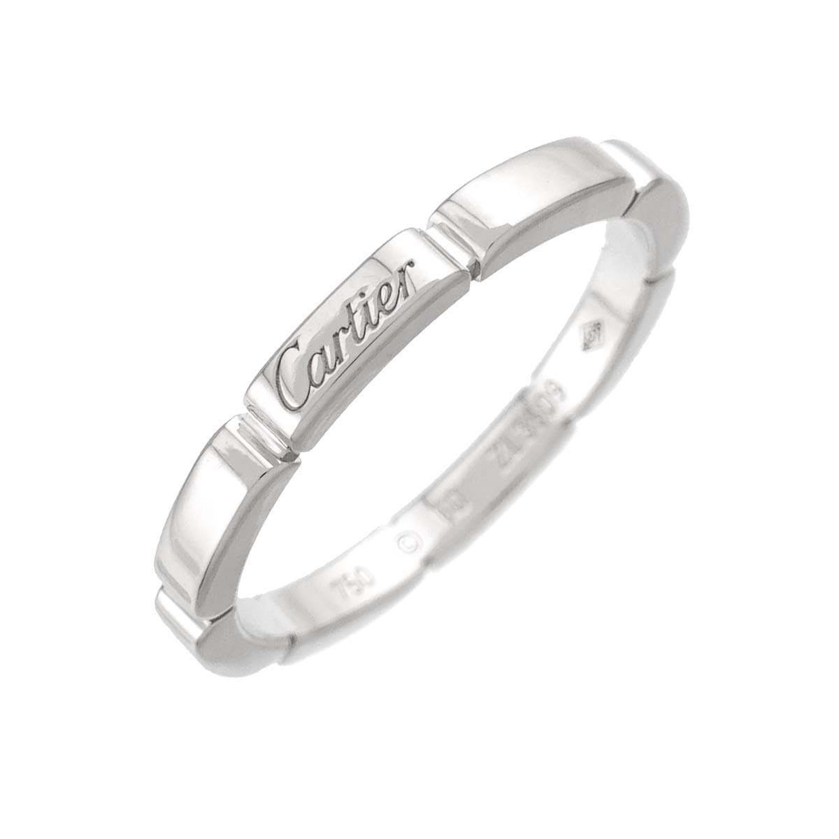 Maillon Panthere Ring 18K White Gold 750 Size60 8.75-9(US)