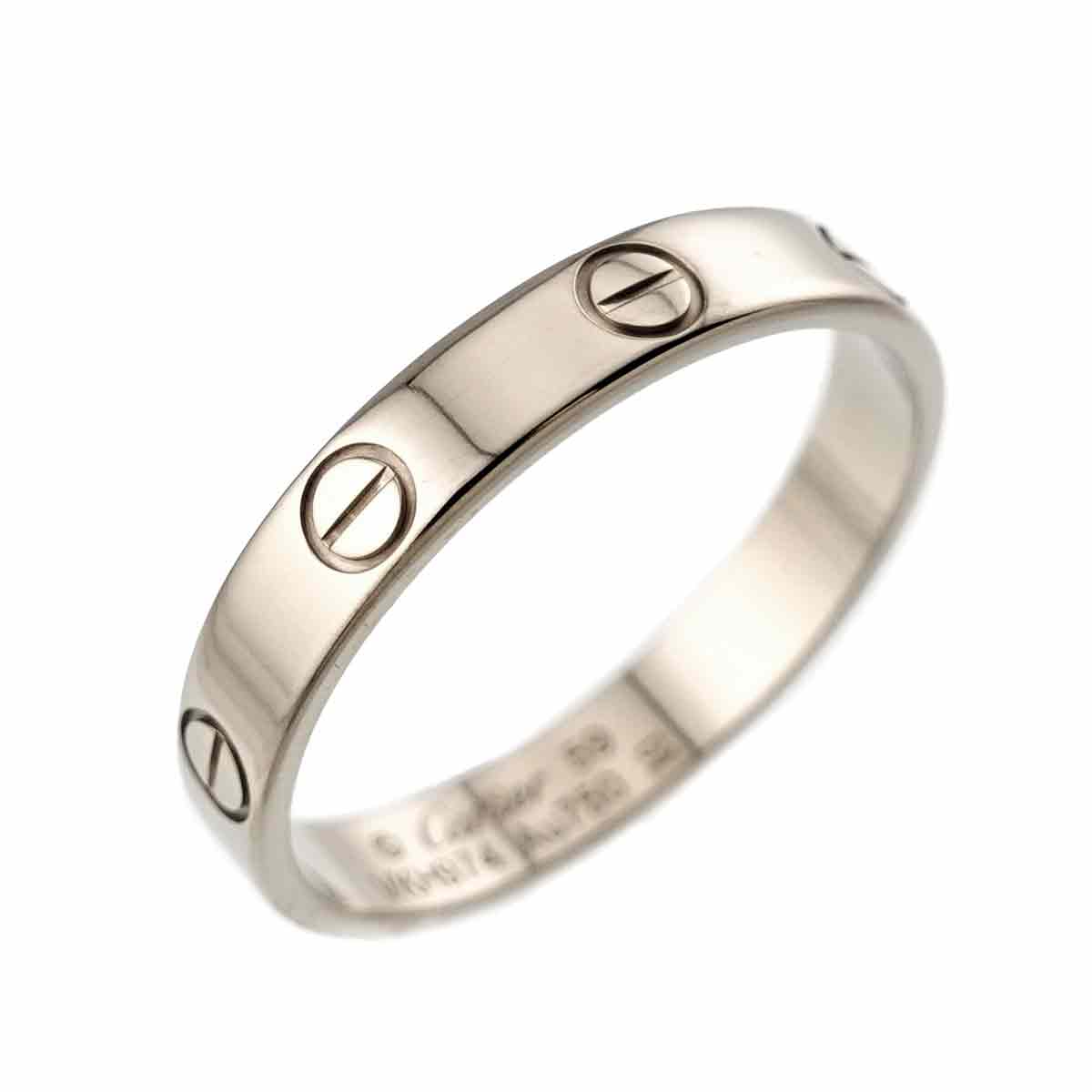 Mini Love Ring 18K White Gold 750 size59 8.75(US)