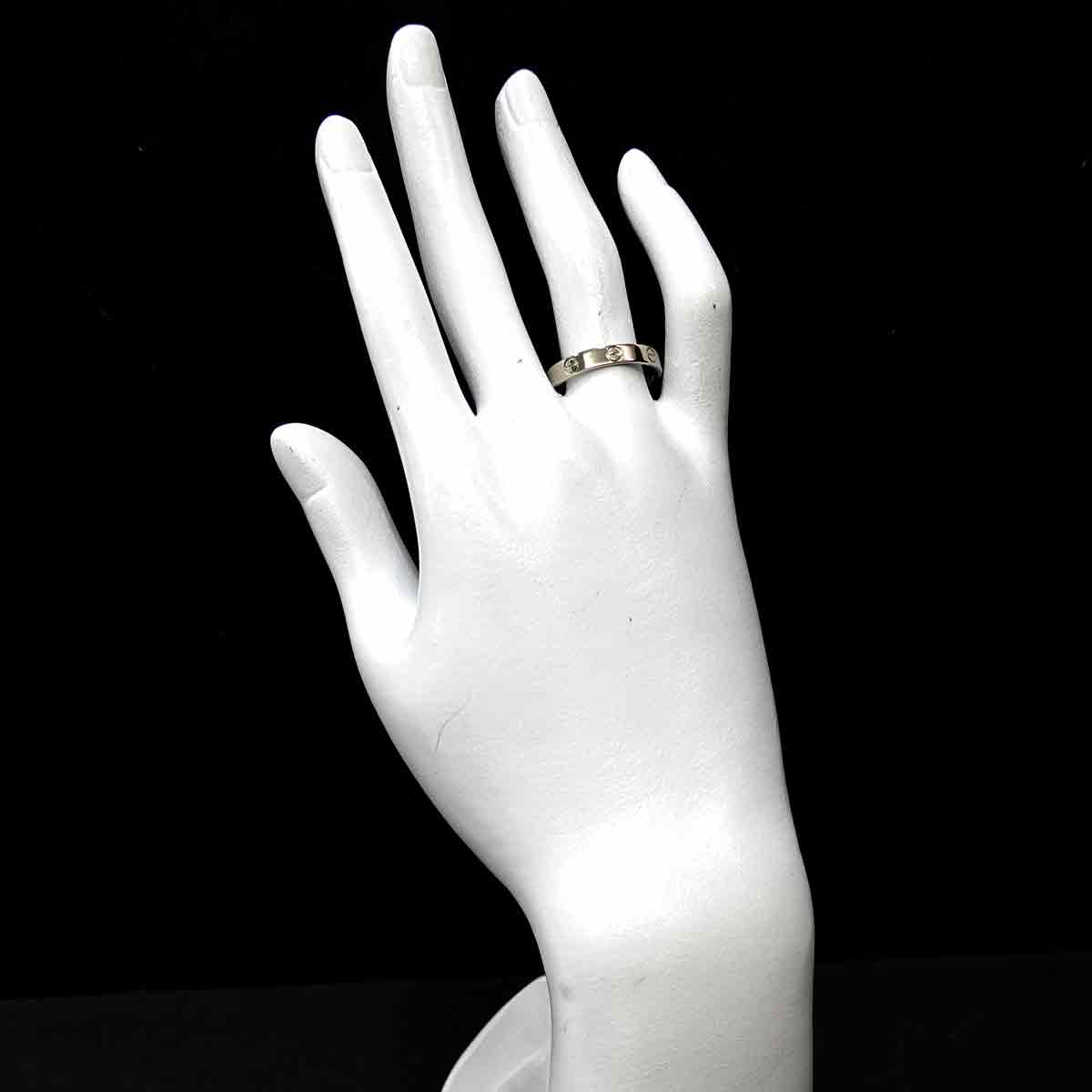 Mini Love Ring 18K White Gold 750 size59 8.75(US)