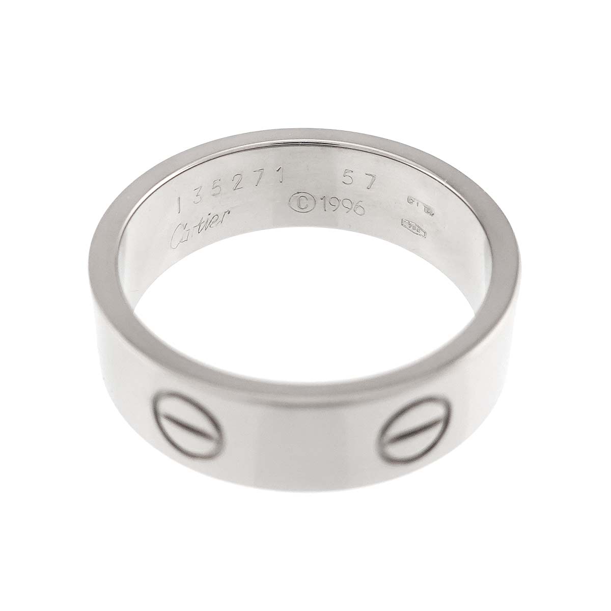 Love Ring 18K White Gold 750 size57 7.5(US)