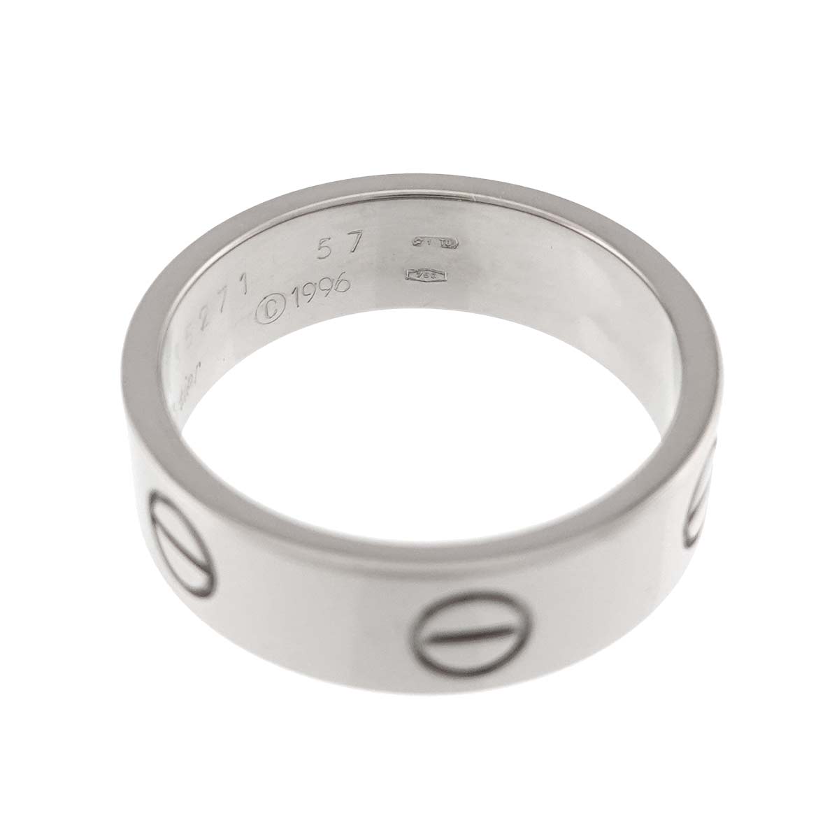 Love Ring 18K White Gold 750 size57 7.5(US)