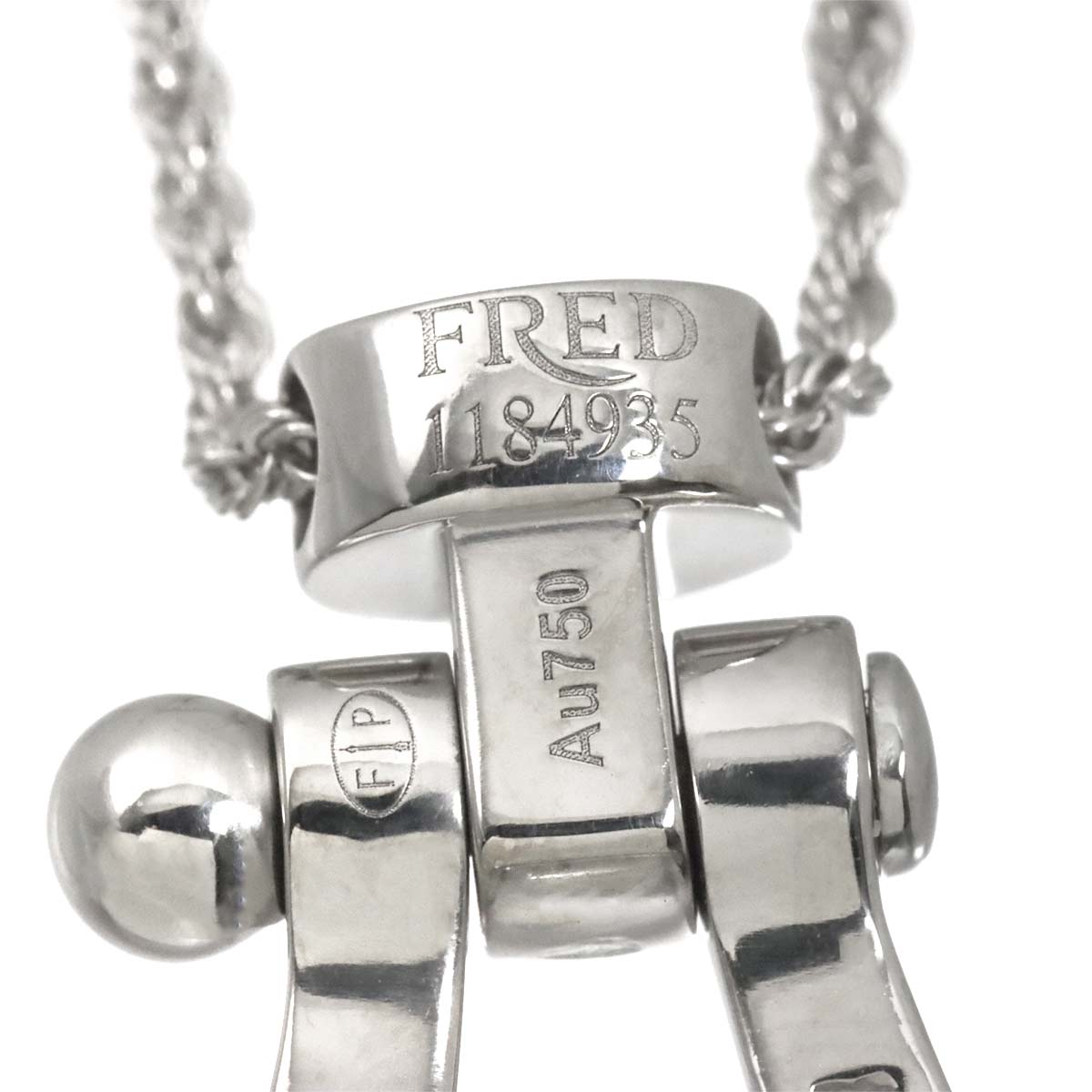 Force10 Diamond Necklace Large 18K White Gold 750
