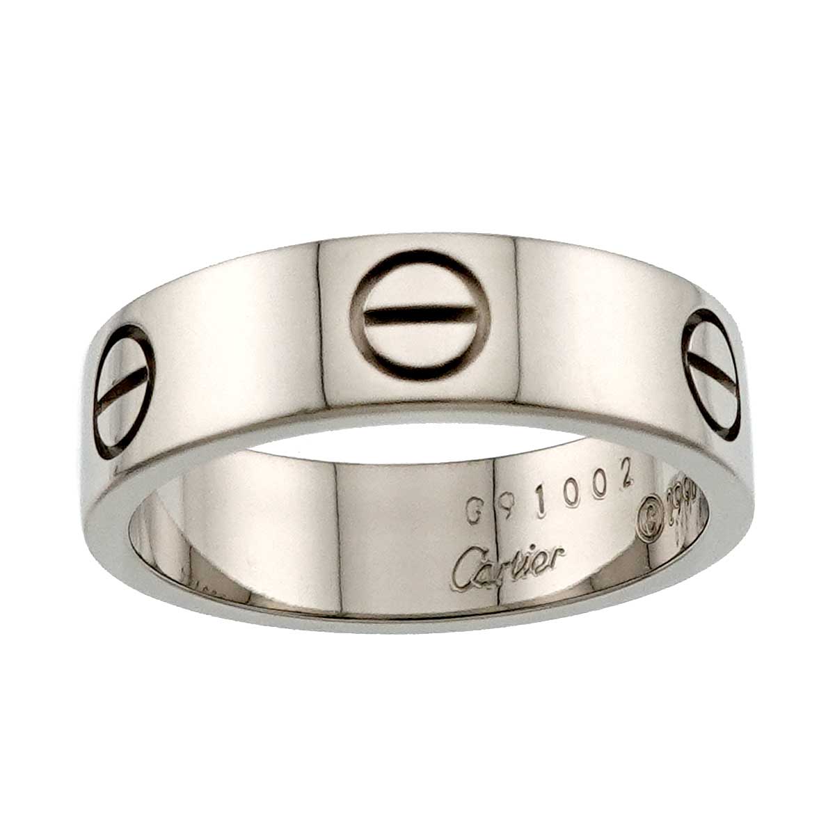Love Ring 18K White Gold 750 size55 6.75(US)